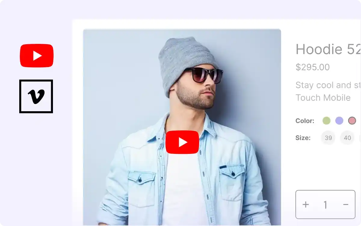 Supports YouTube, Vimeo, and Self-Hosted Videos