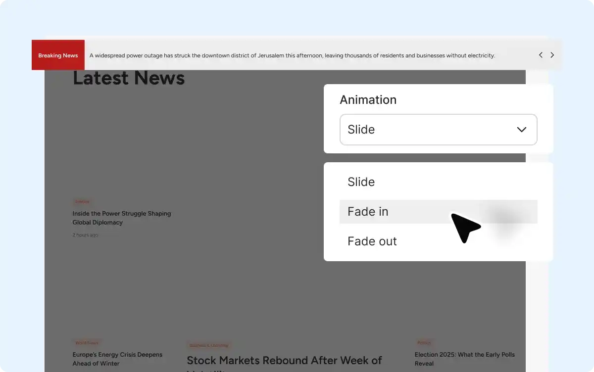 Ticker Animations