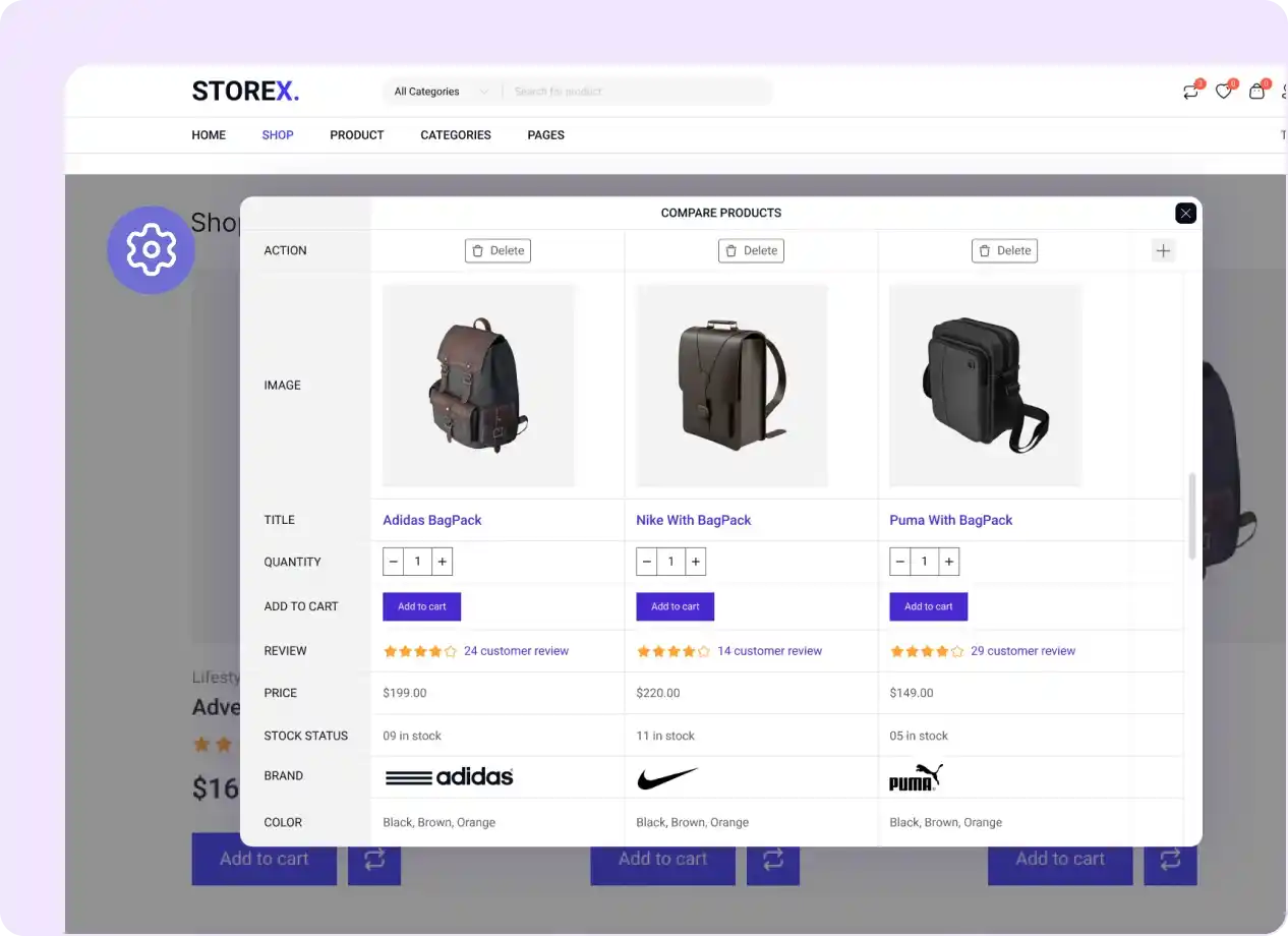 WooCommerce Product Comparison