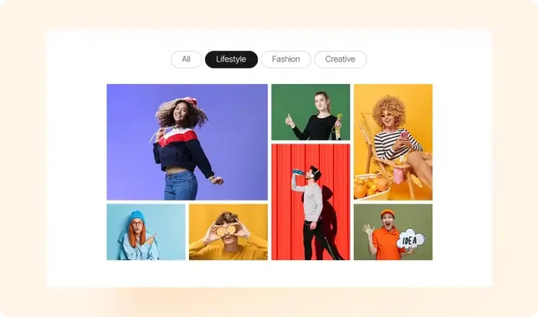 Screenshot of a WordPress image gallery block of PostX.