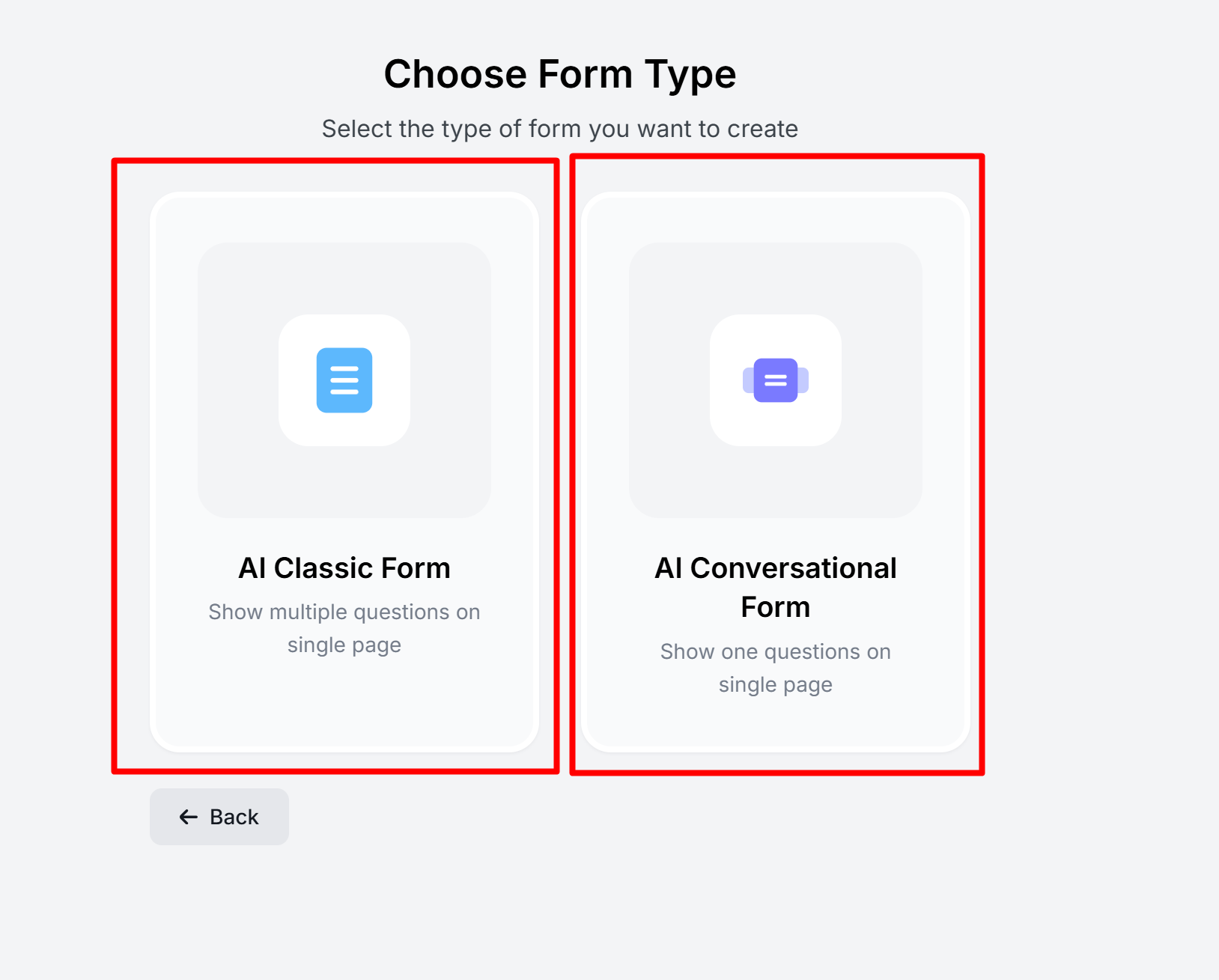 choose form type