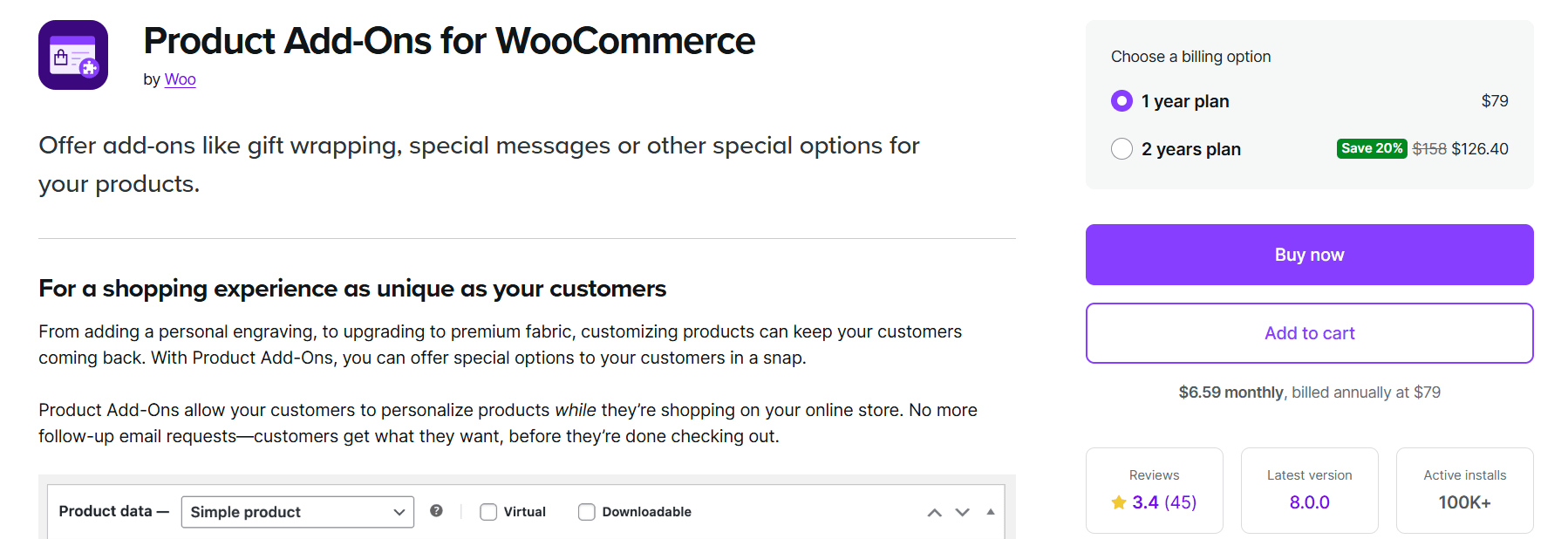product addons for woocommerce extension