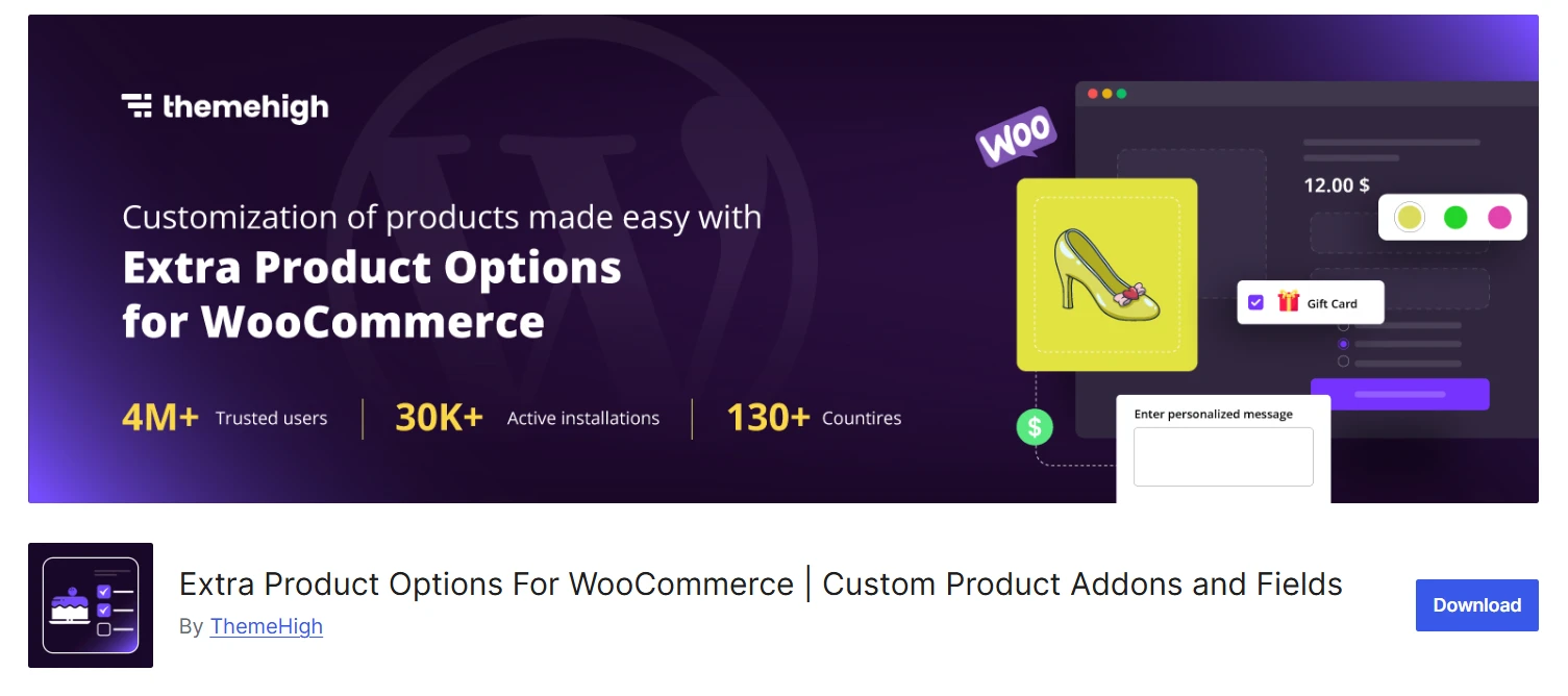 WooCommerce extra product options