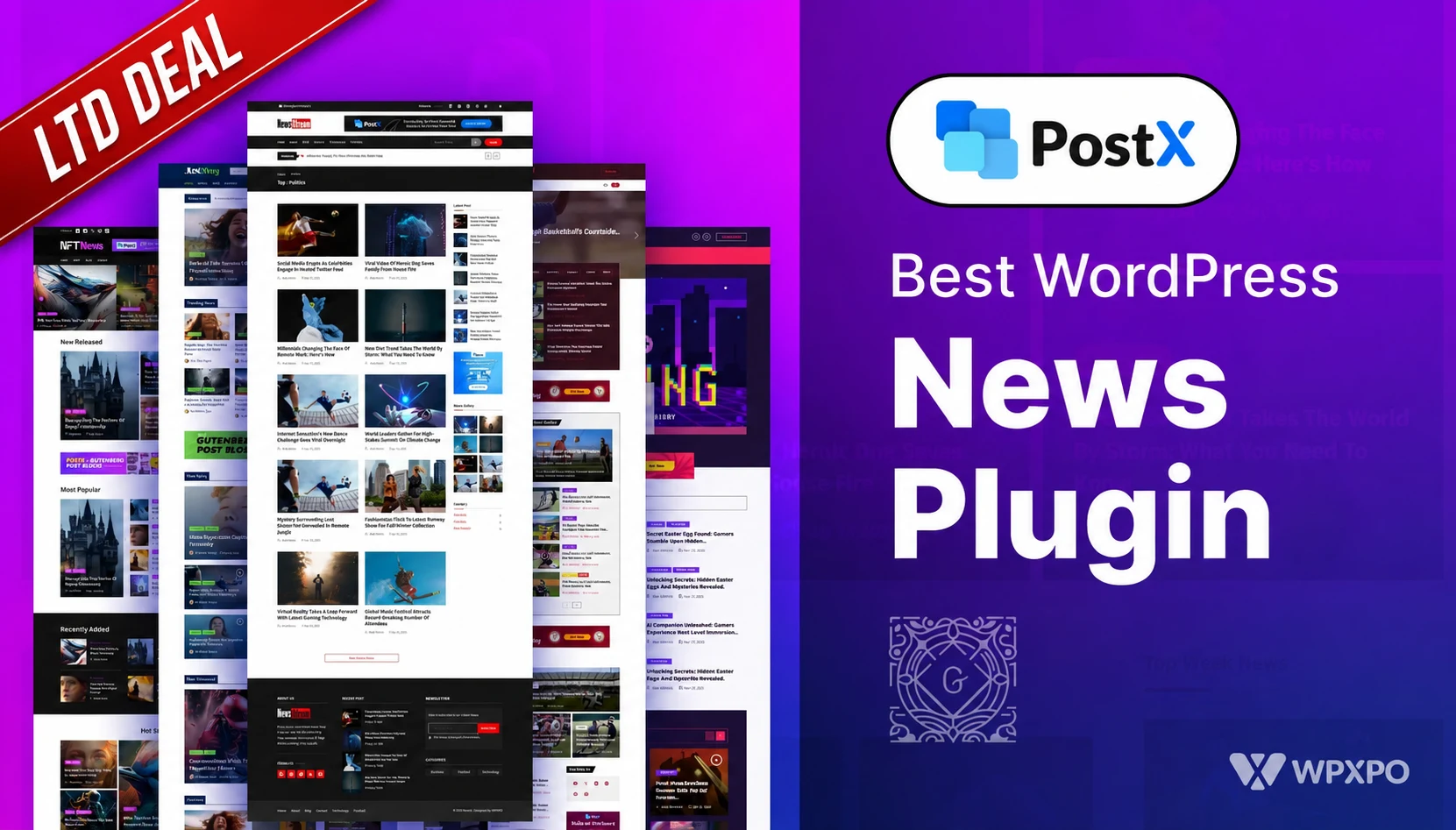 Banner image showing lifetime deal of PostX