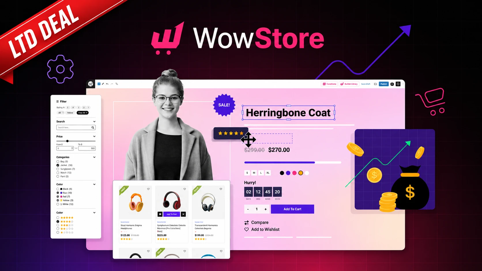 Banner image showing lifetime deal of WowStore