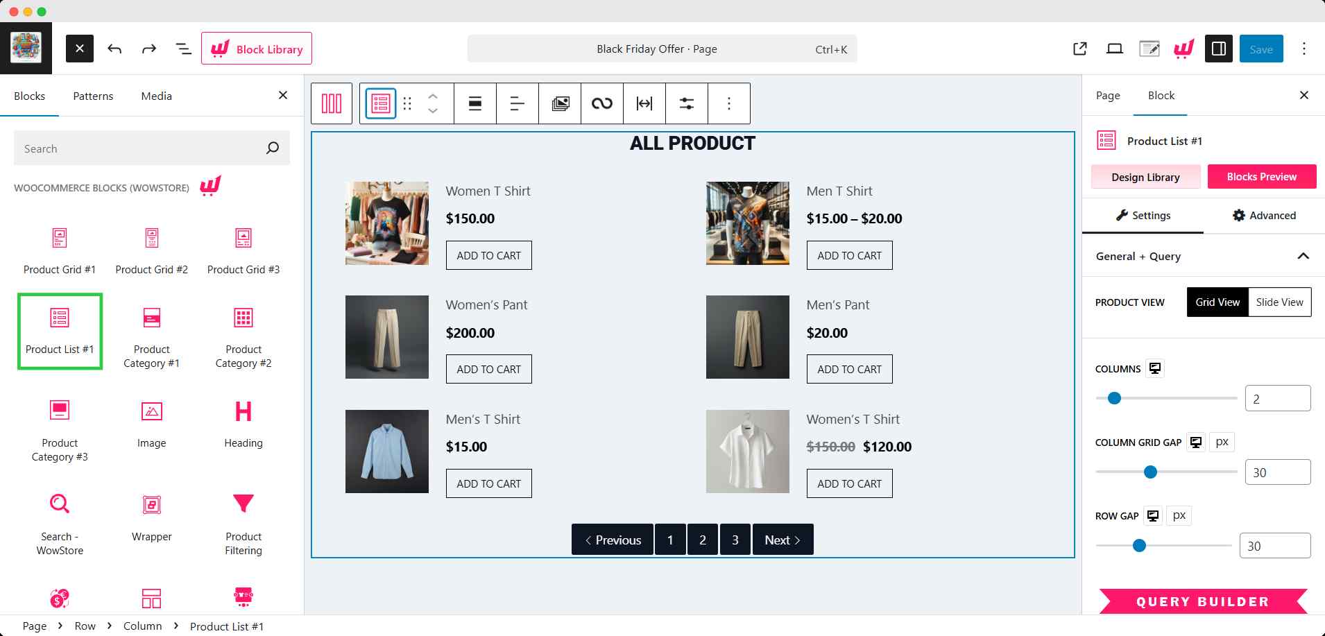 add product list
