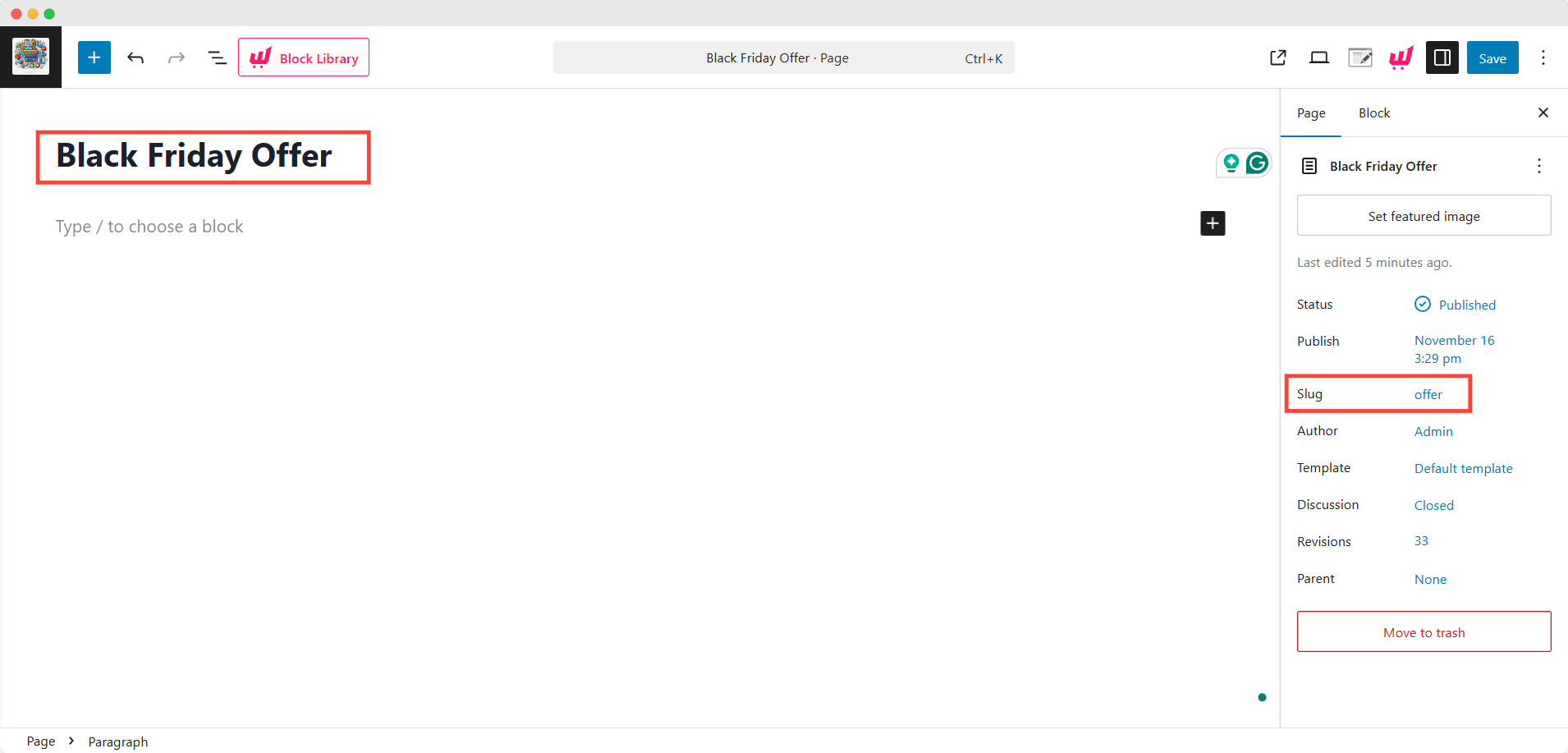 create a black friday landing page