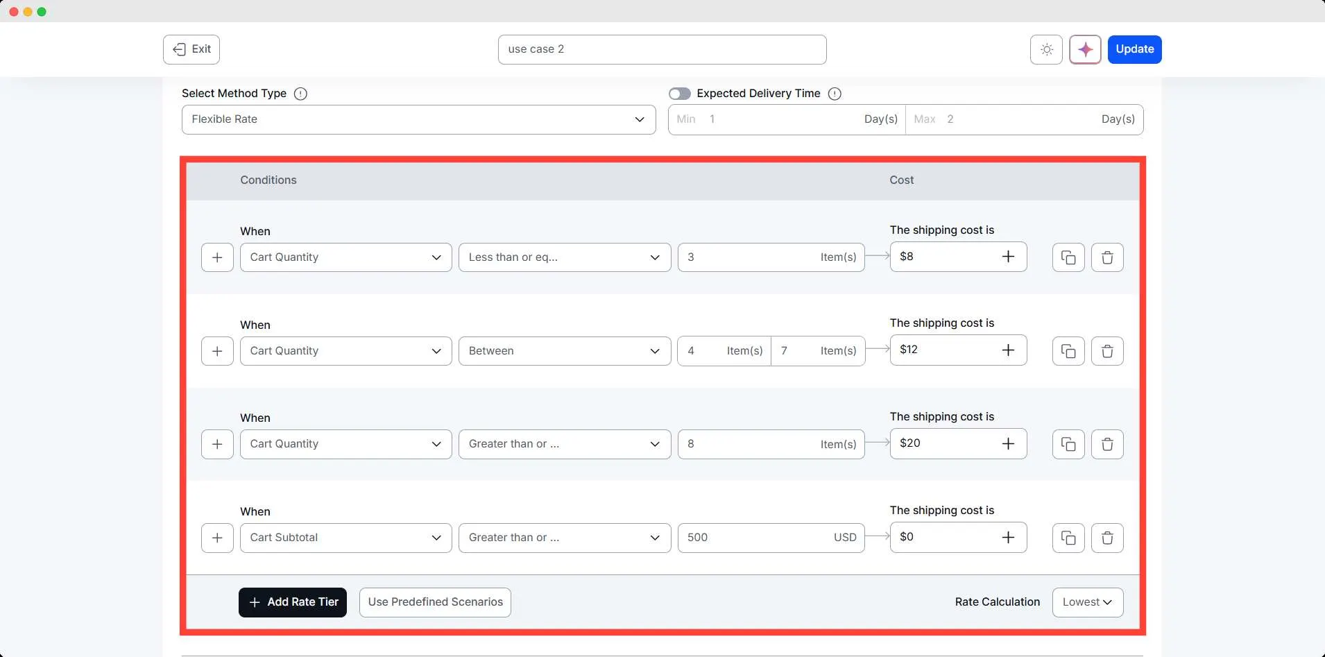 Quantity-Based Shipping with Free Shipping Threshold
