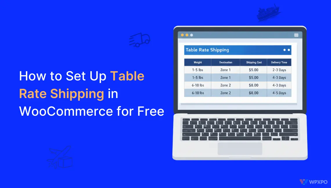 set up Table Rate Shipping in WooCommerce for free