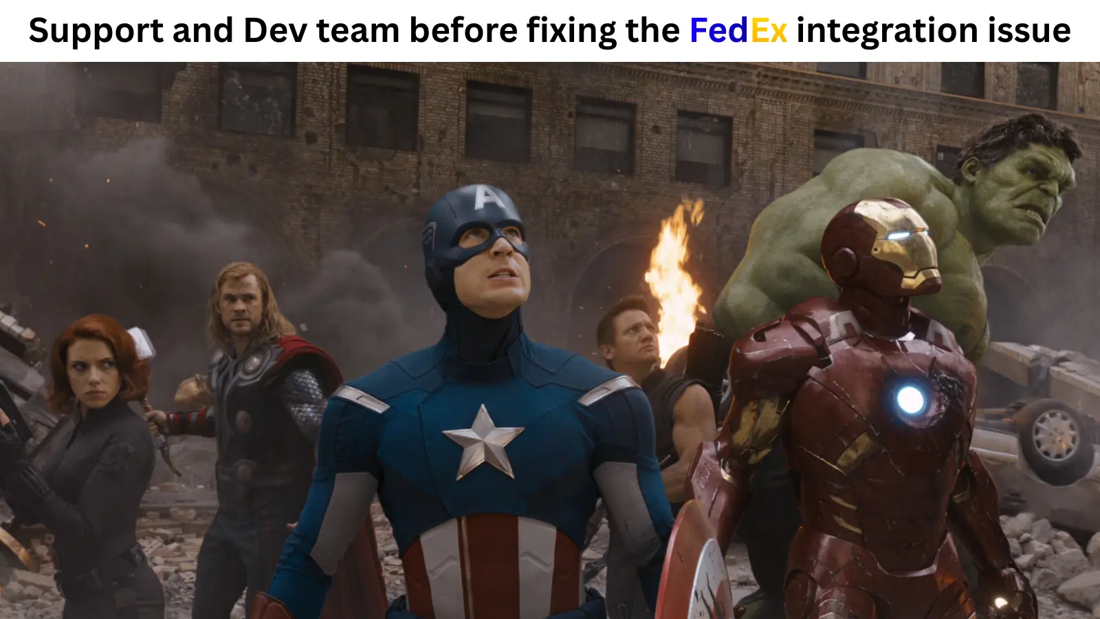 Support and Dev team before fixing the FedEx integration issue