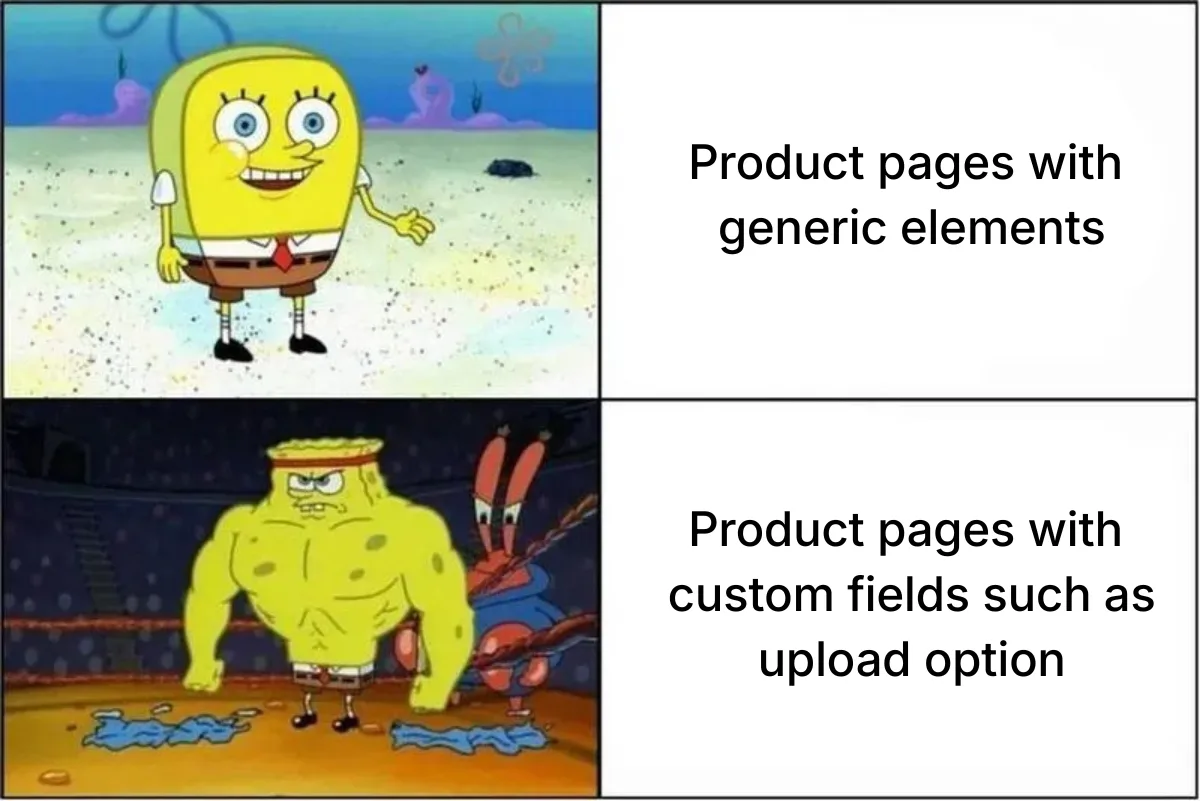 Meme about custom product options