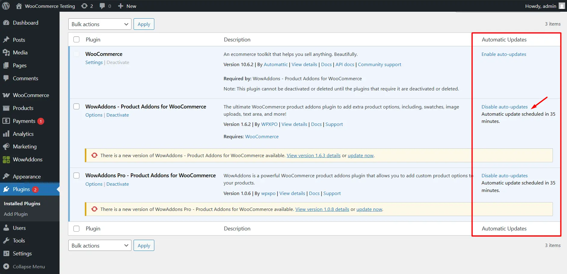 auto update schedule