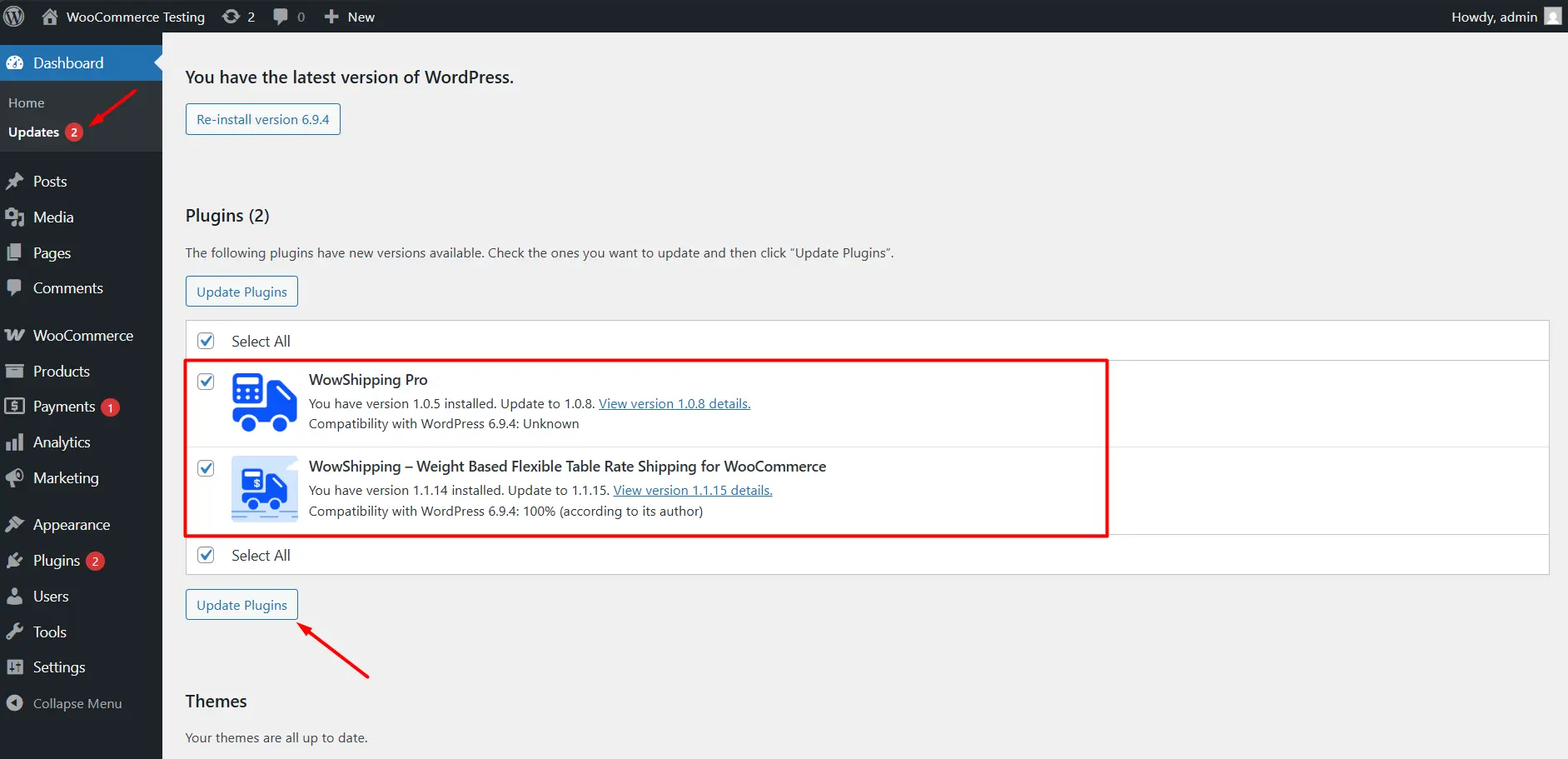 free plugin update dashboard