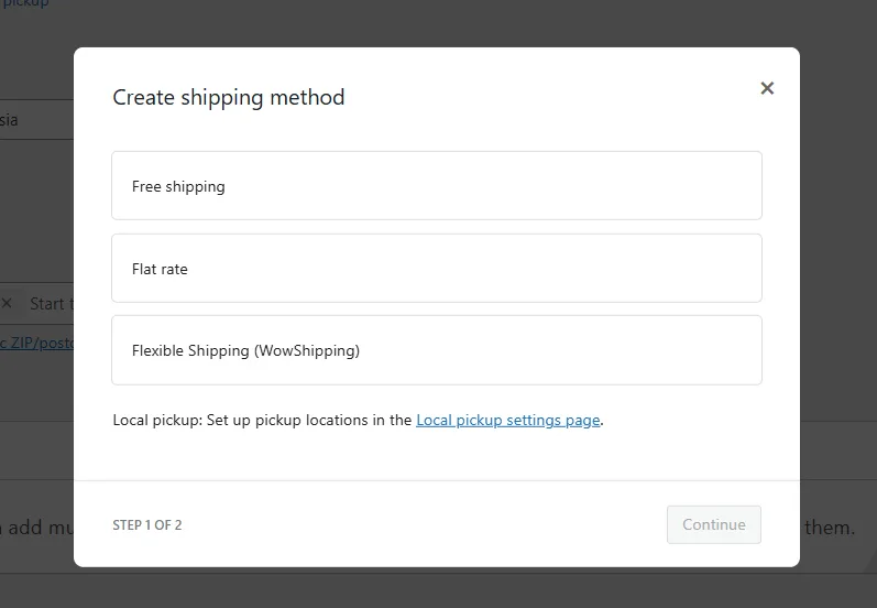 Adding Shipping Method in WooCommerce