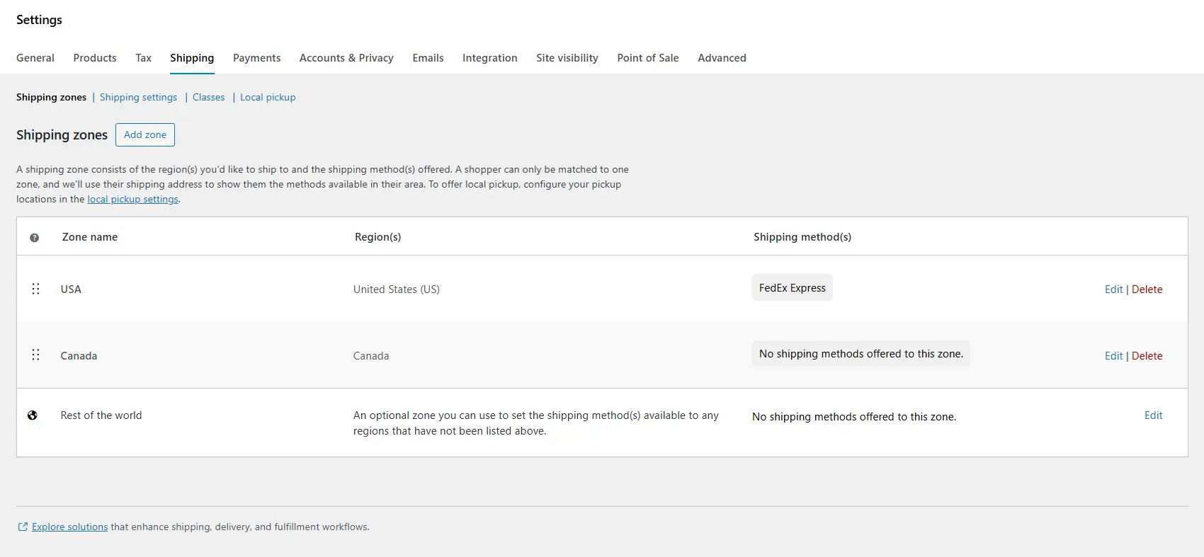 Exploring WooCommerce Shipping Zone