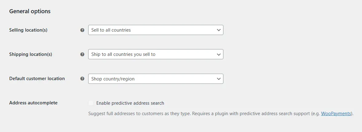 Setting Selling Locations in WooCommerce