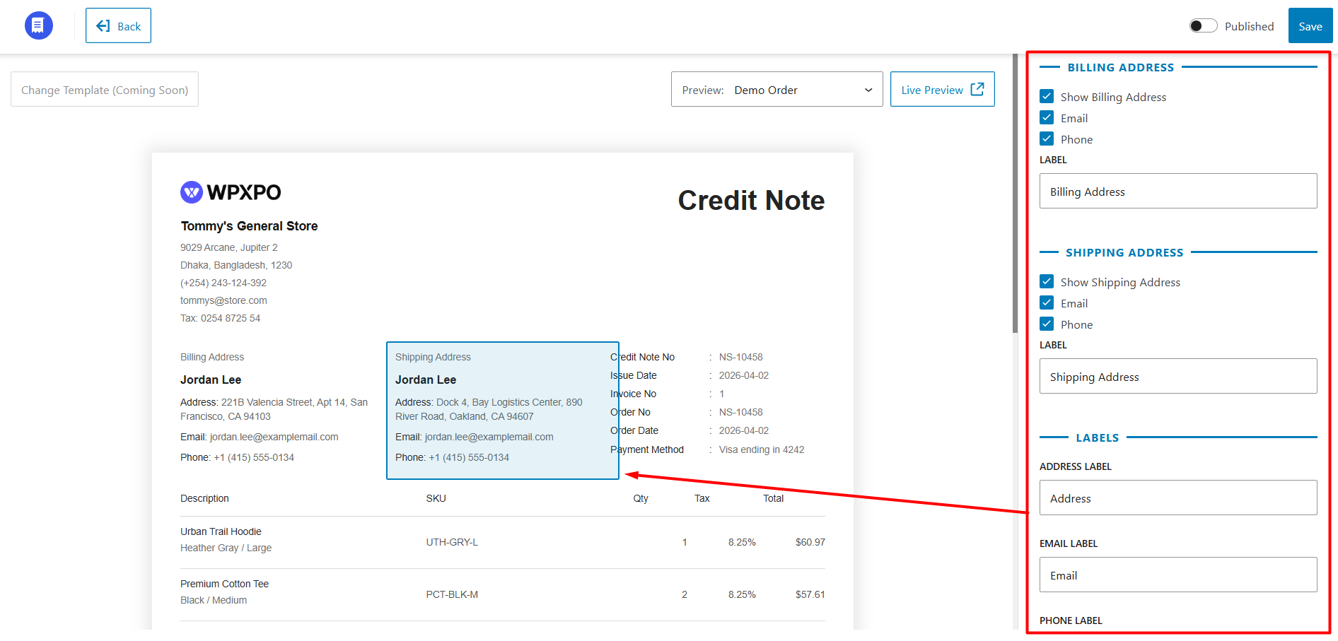 Credit Note