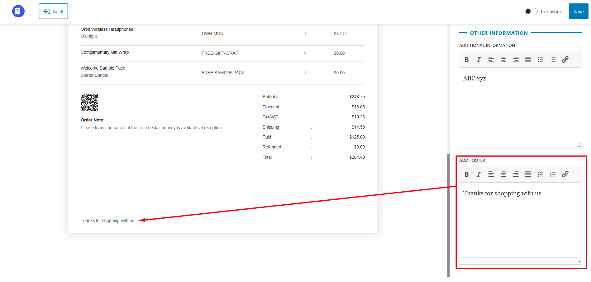 Global Store Information