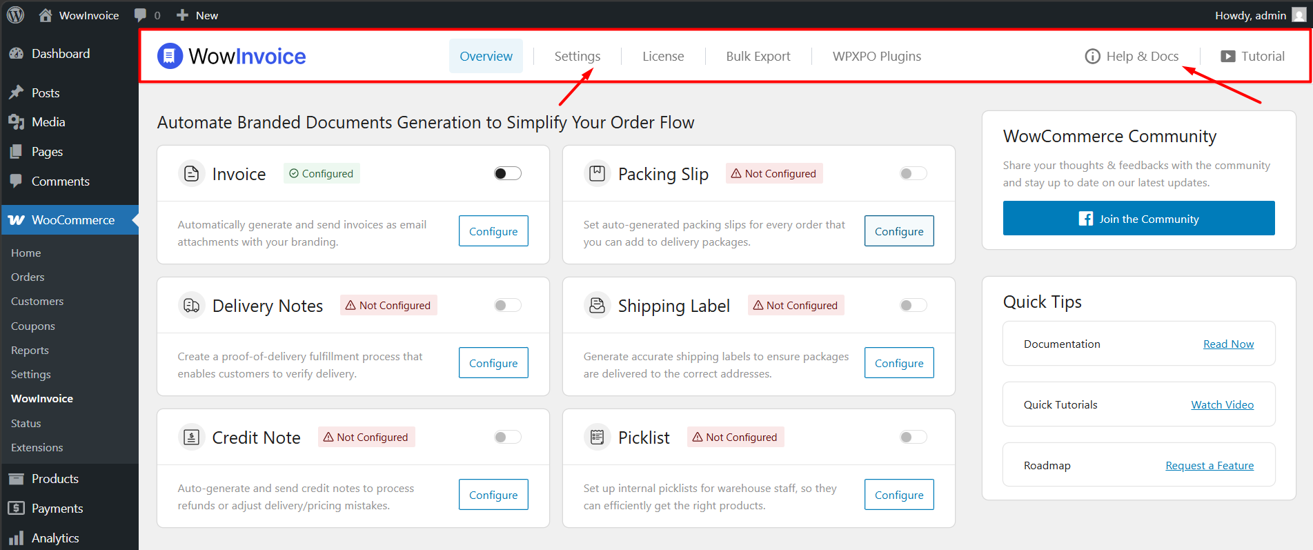 Dashboard Overview