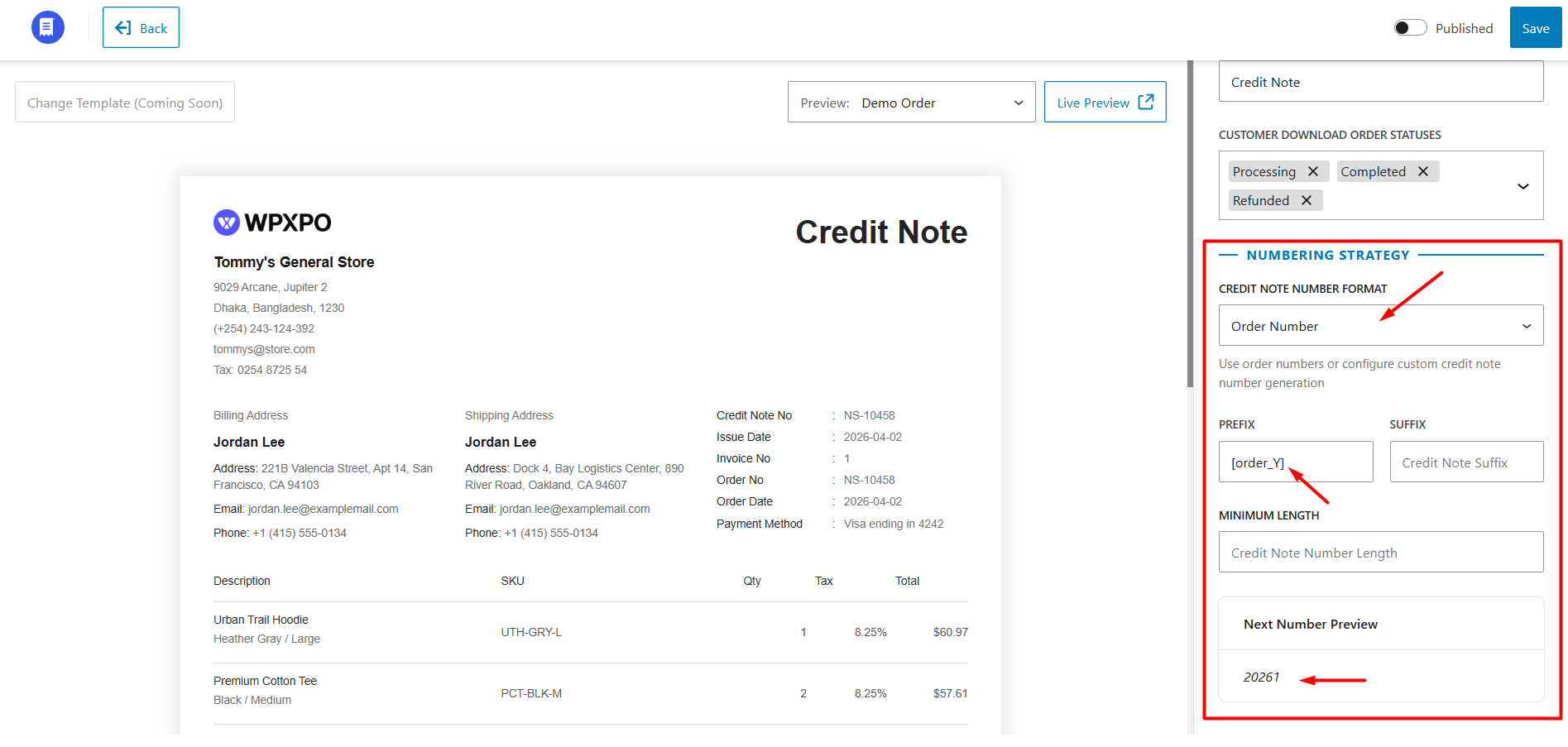 Credit Note