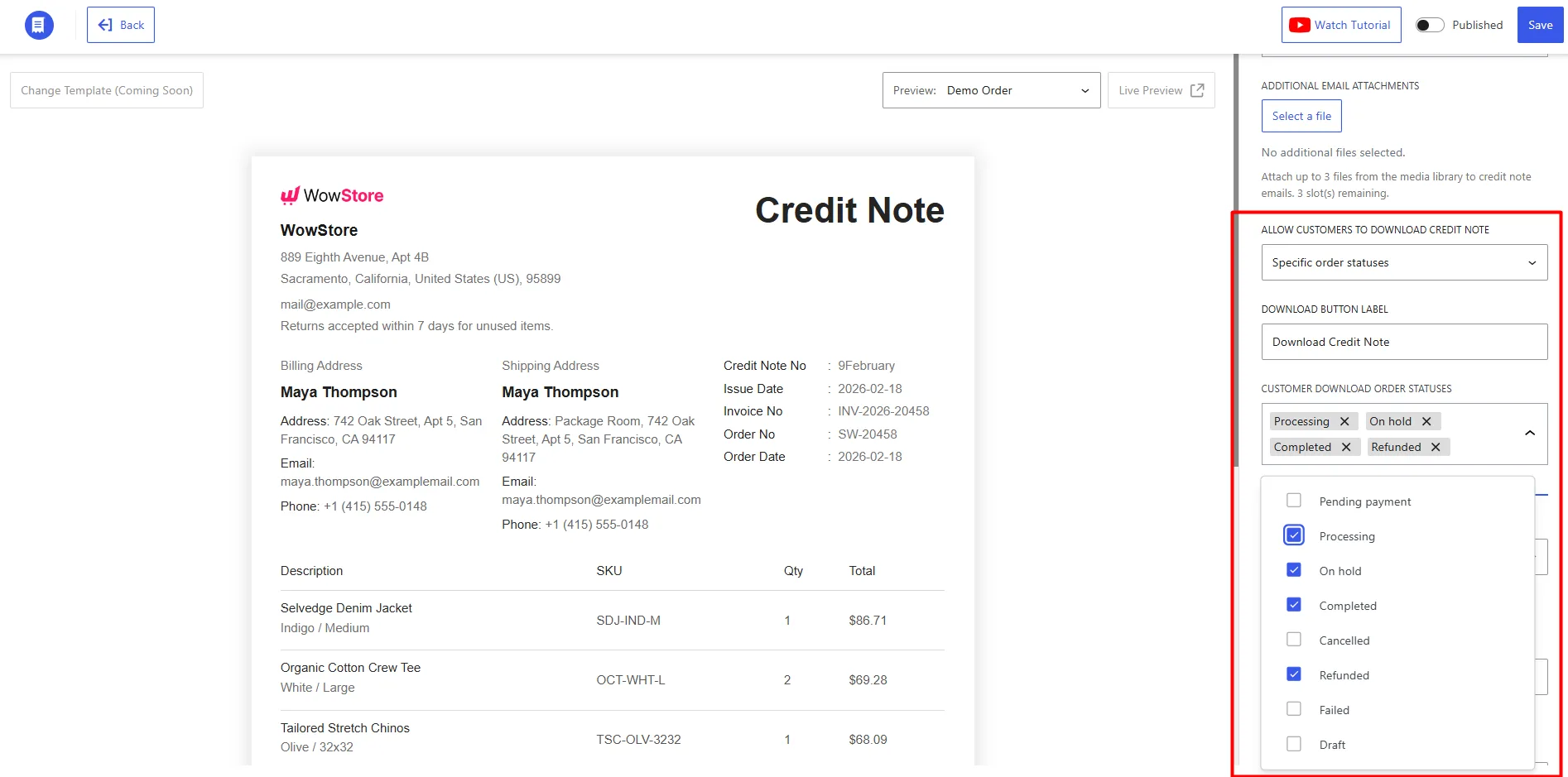 How to Create and Customise Credit Notes in WooCommerce