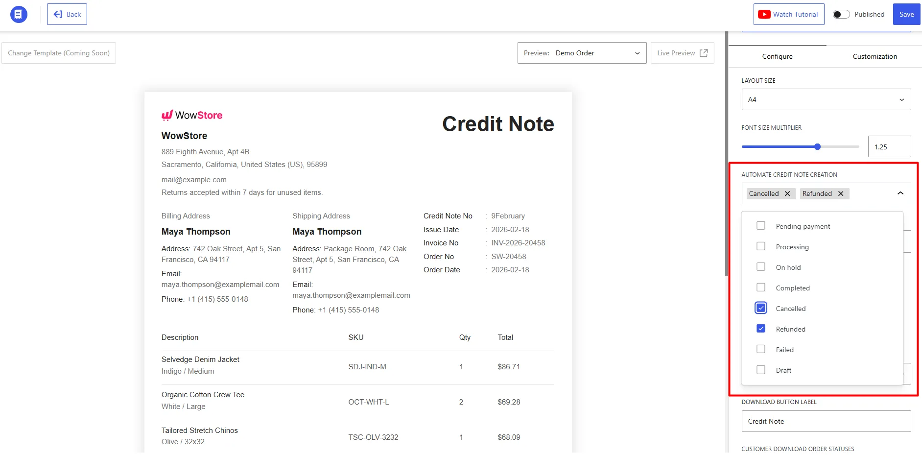 How to Create and Customise Credit Notes in WooCommerce