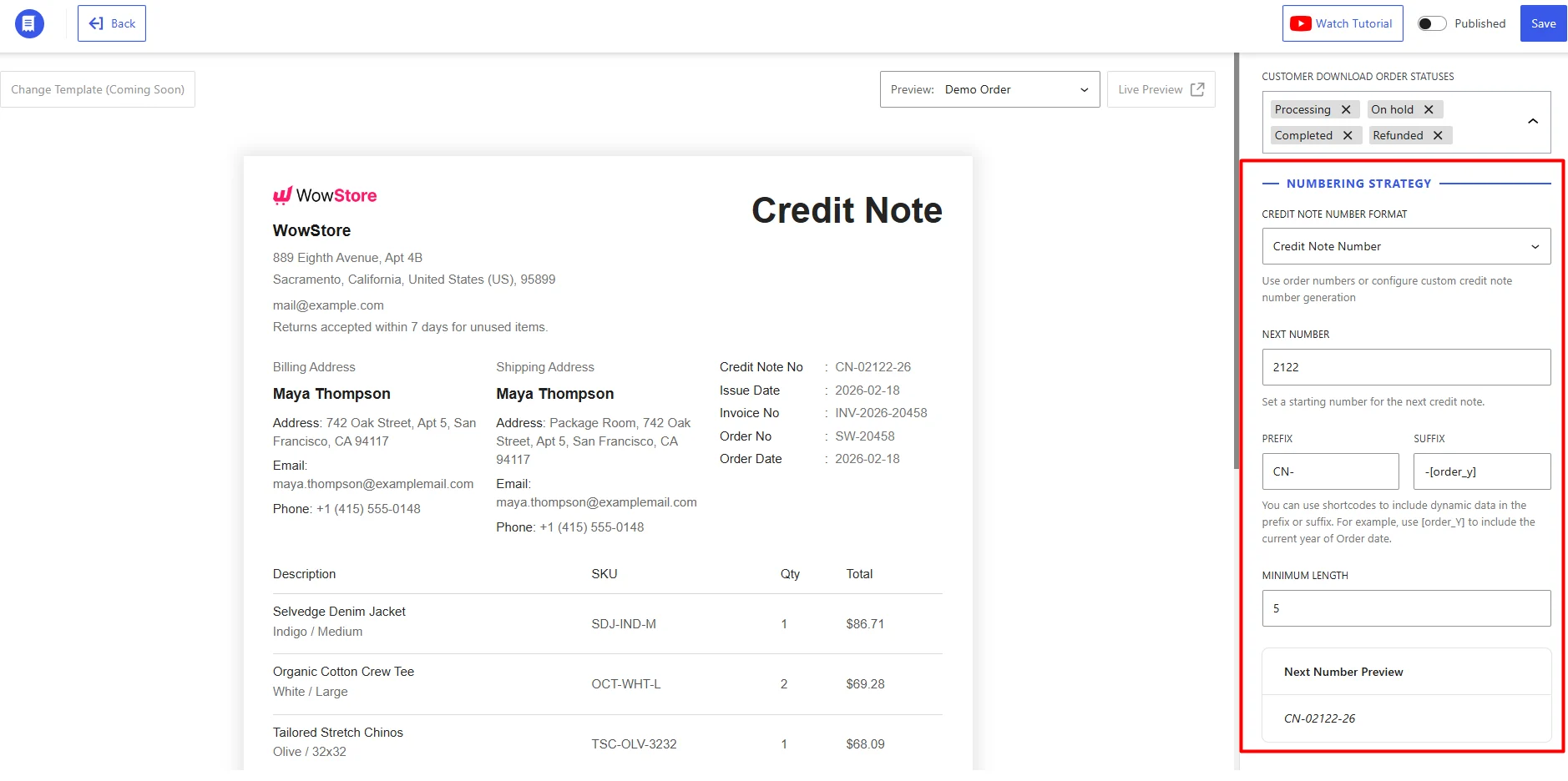 How to Create and Customise Credit Notes in WooCommerce
