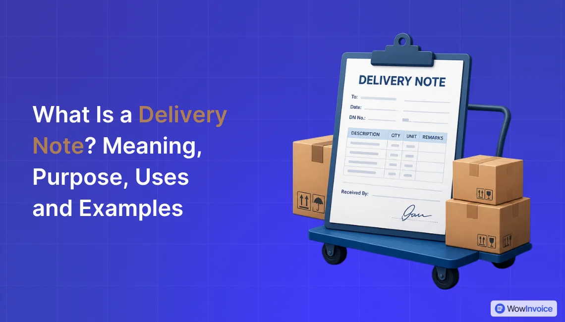 blog banner with titled: what is a delivery note?
