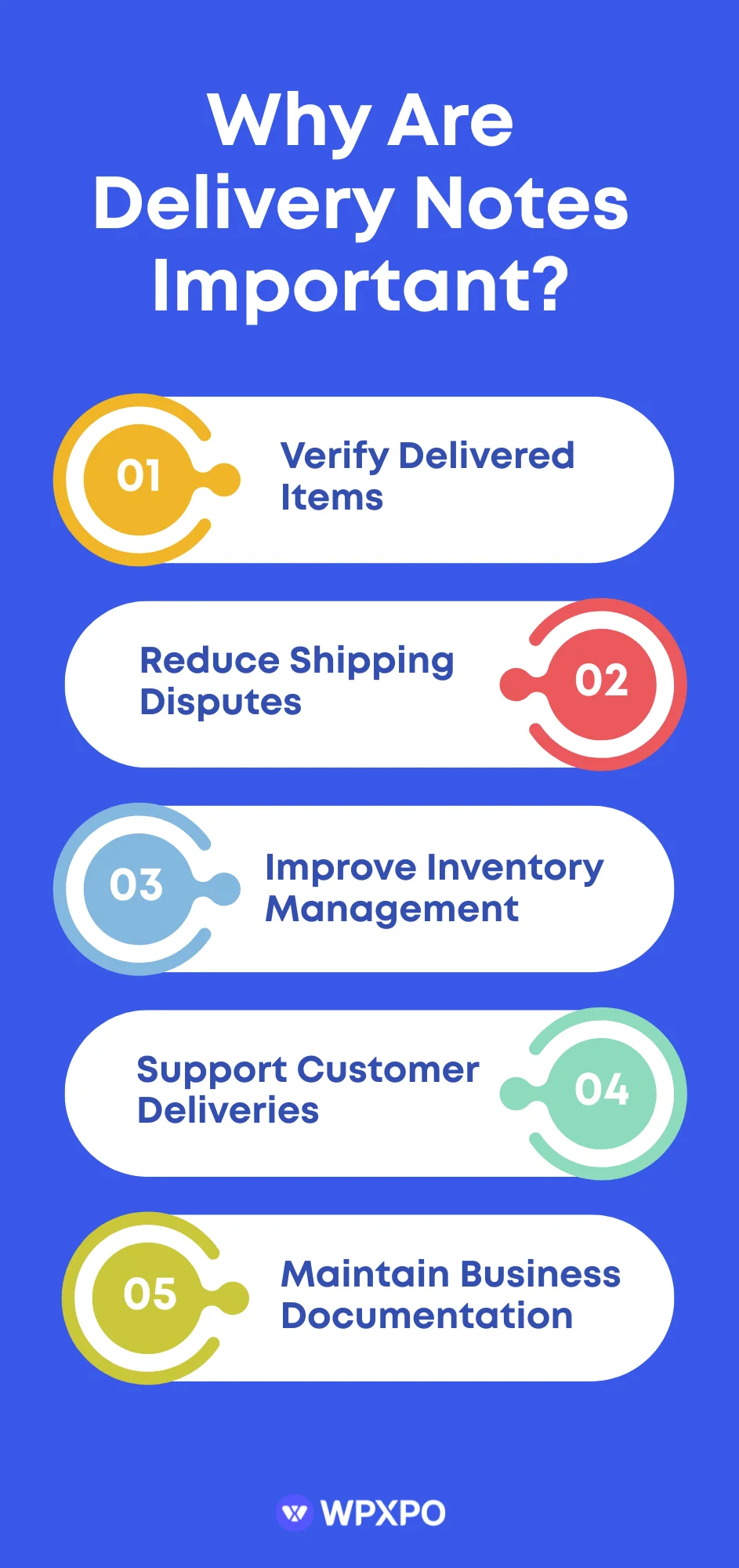 infographic for why delivery notes are important