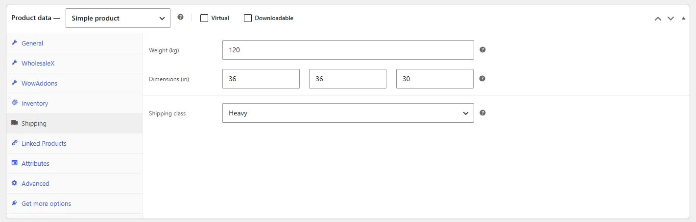 Adding Product Weights and Dimensions in WooCommerce
