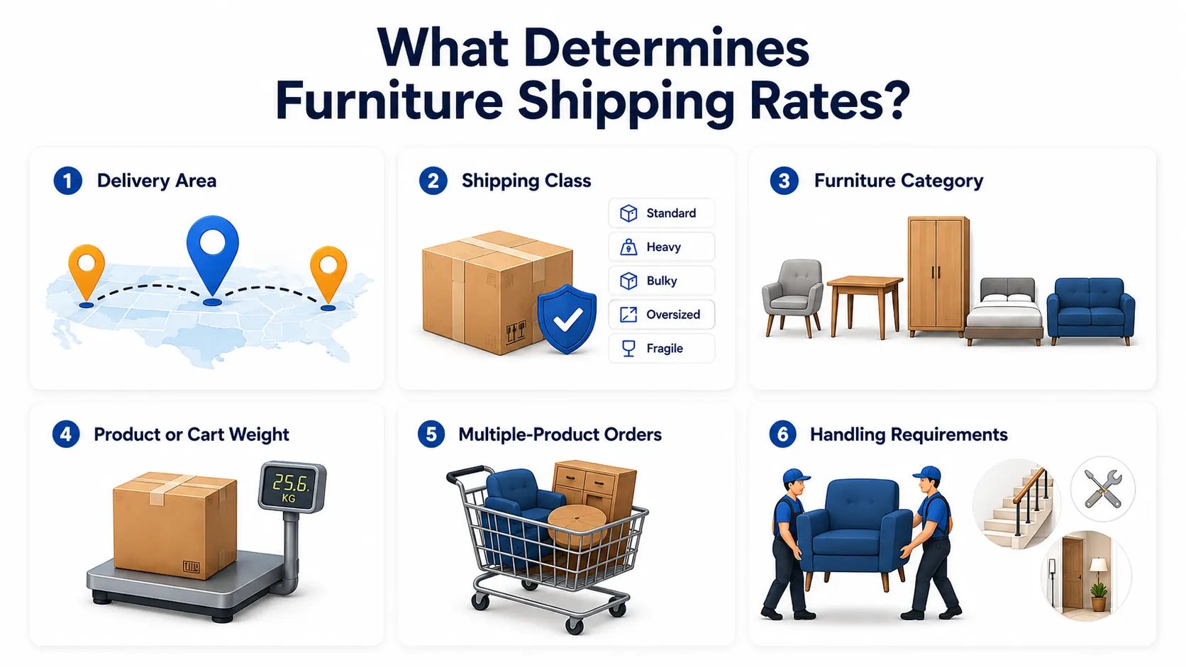What Are the Core Factors That Determine Furniture Shipping Rates