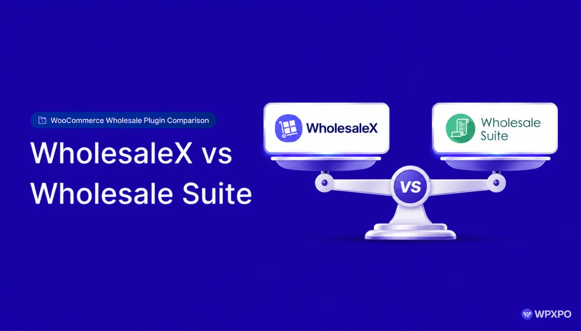 Blog banner image of a comparison blog titled Wholesalex vs wholesale suite