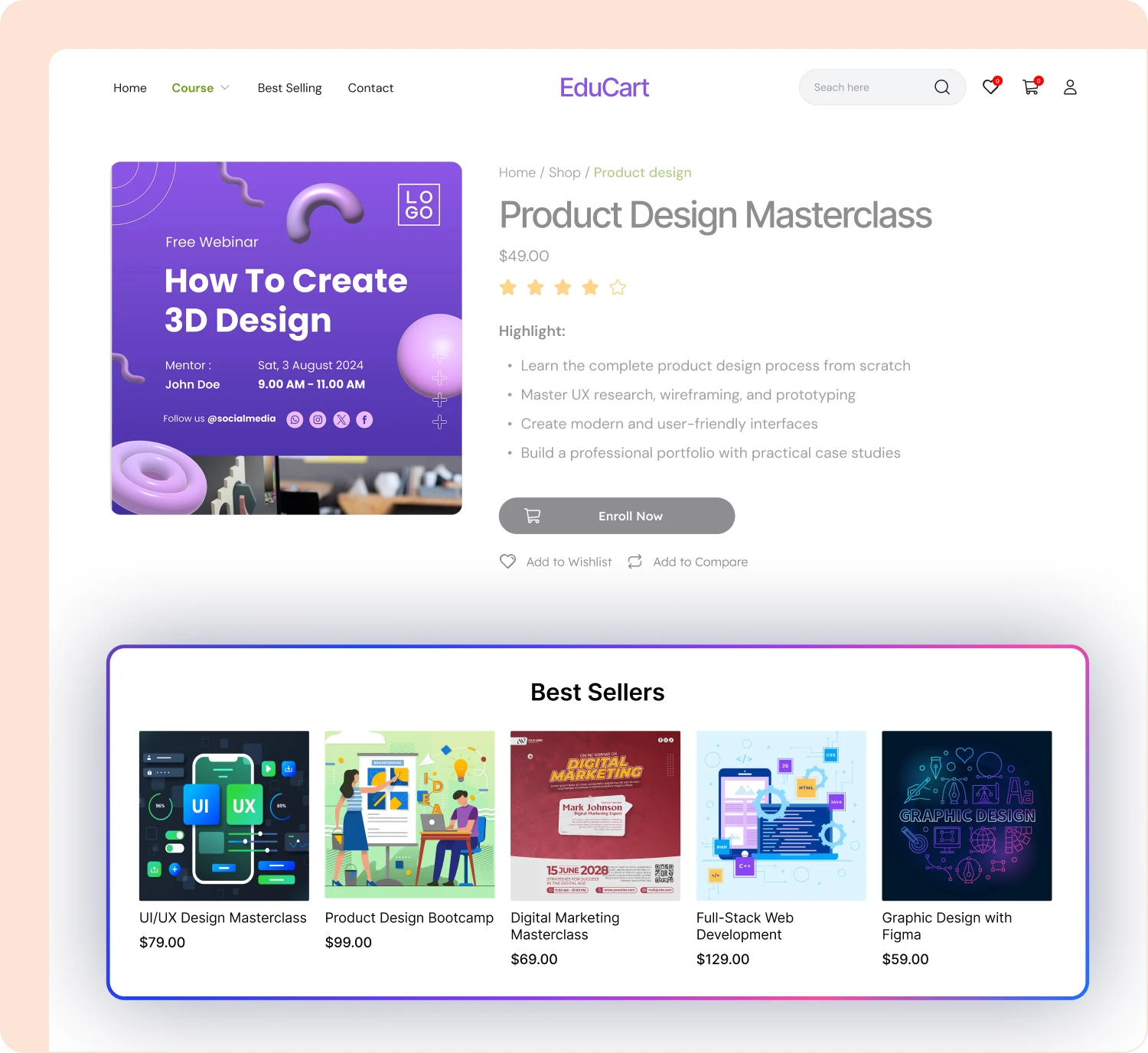 Banner image showing Best Sellers recommendation template