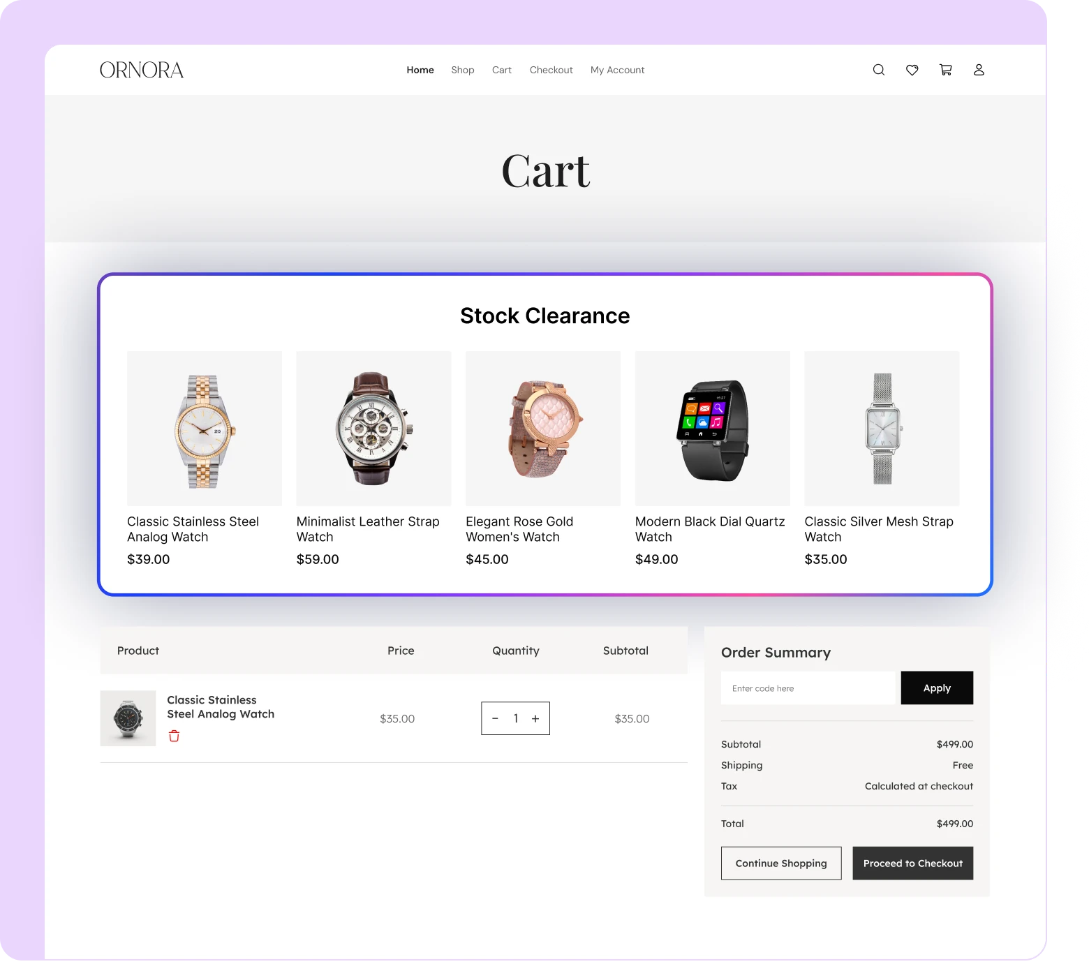 Banner image showing Clear inventory recommendation template