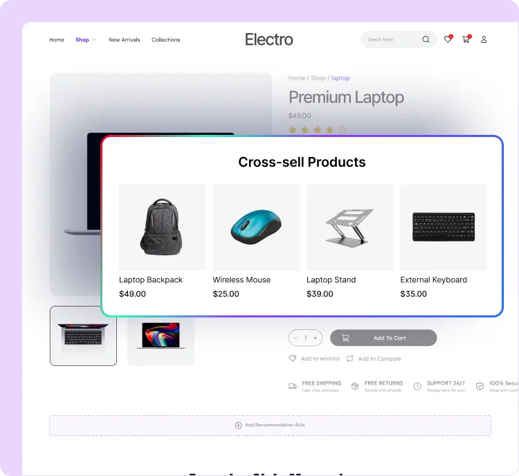 Banner image showing Cross-sell recommendation template