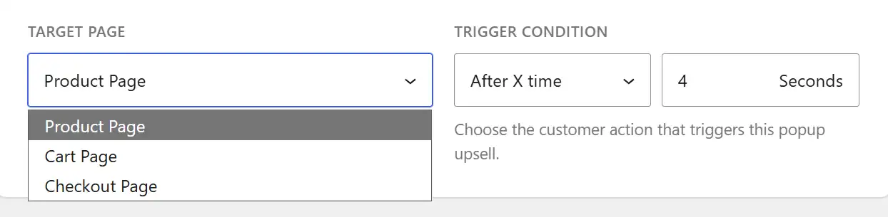 Popup Target Page selection in WowRecommend