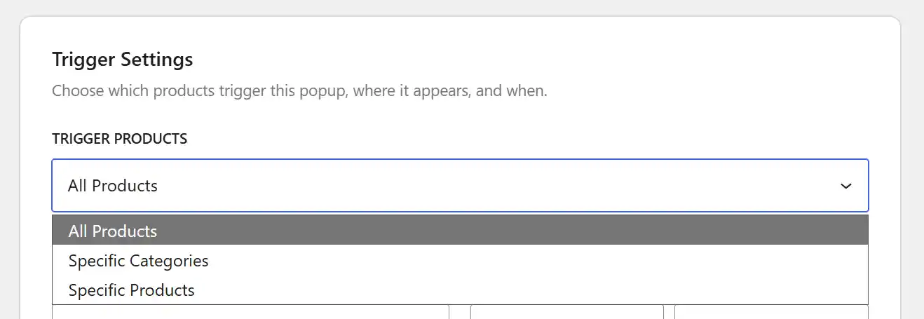 Popup Trigger Products in WowRecommend