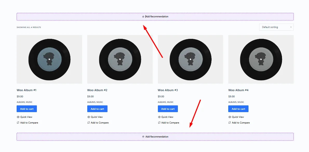 WowRecommend archive page placements