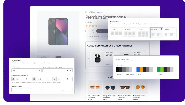 customize styling for your recommendations