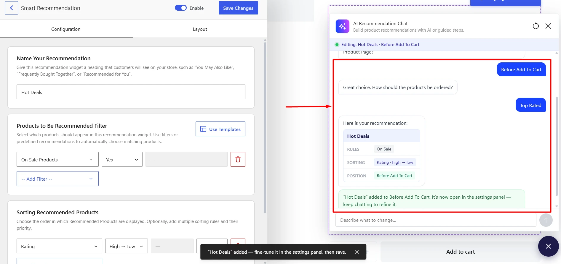 Image showing guided steps recommendations